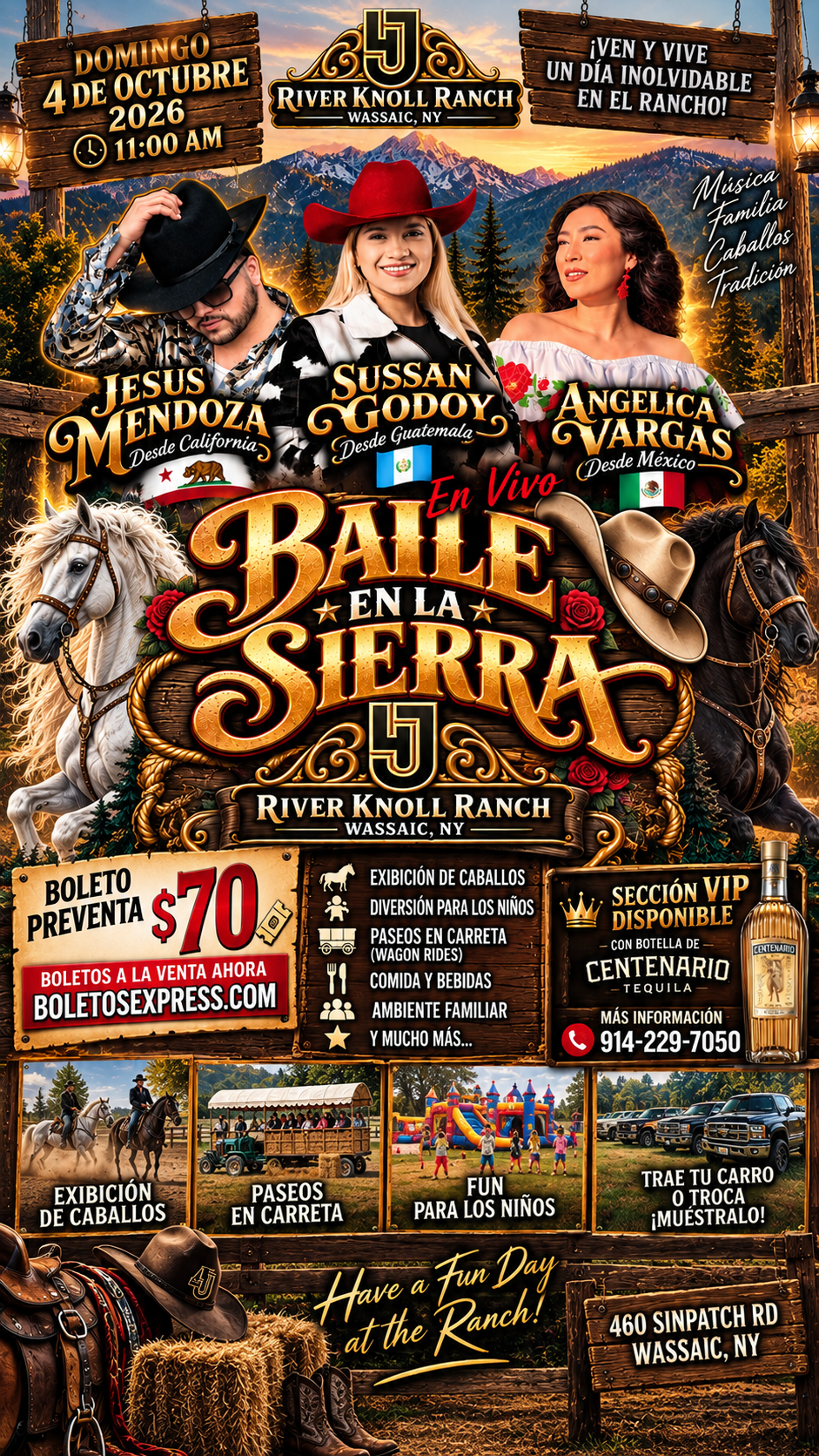 Buy tickets for Baile en La Sierra ! Jesus Mendoza + Angelica Vargas + Sussan Godoy Baile en La Sierra ! Jesus Mendoza + Angelica Vargas + Sussan Godoy