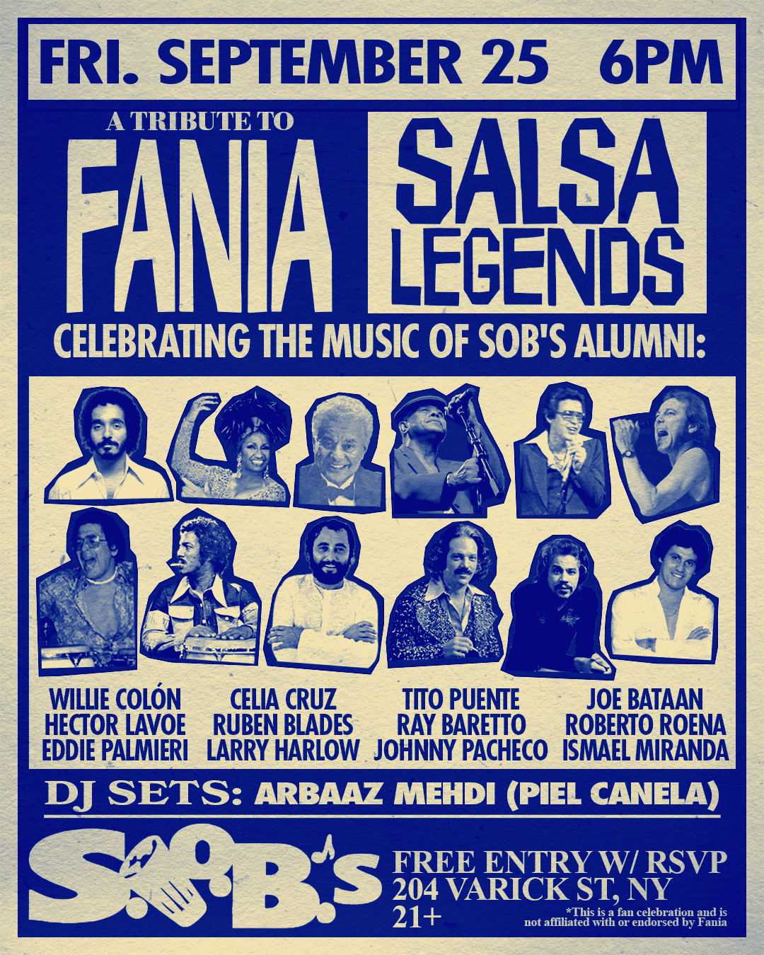 Buy tickets for A Tribute to Fania Salsa Legends A Tribute to Fania Salsa Legends